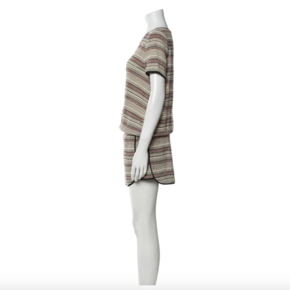 BA&SH BA & SH Simeria Woven Tweed Drop Waist Dress Retails $350 - Picture 7 of 8